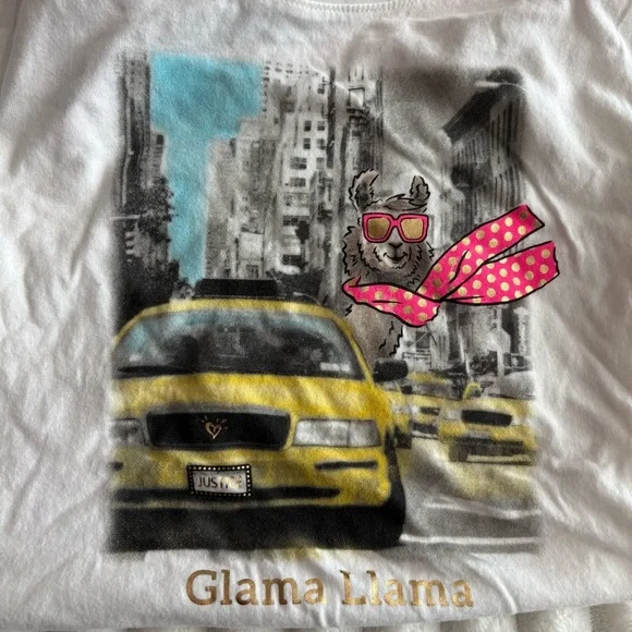 Lot of SIX 6 girls size 12 short sleeve t-shirts Y2K Justice graphic tees - Picture 7 of 8